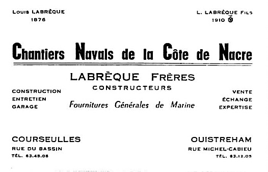 Carte des chantiers navales des Frères Labrèque